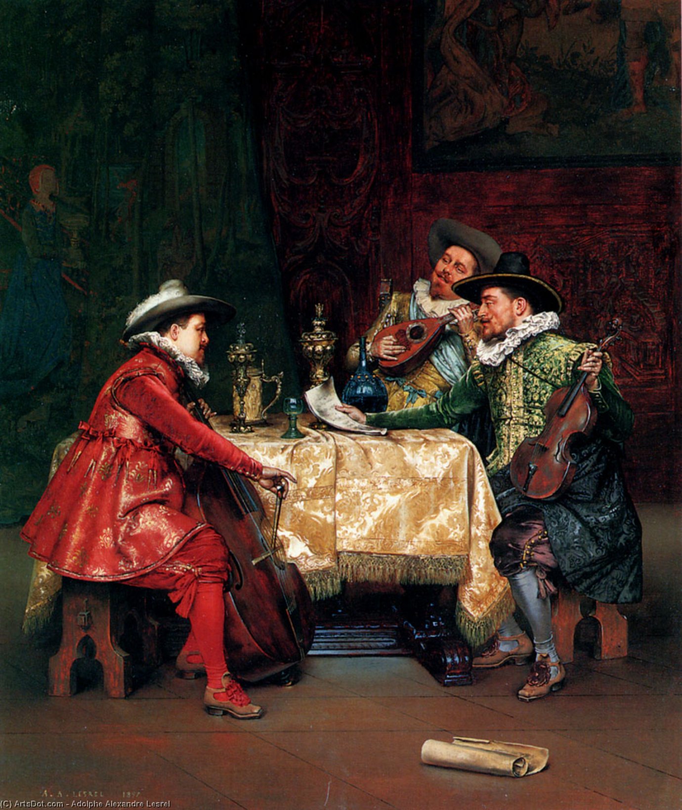 The Rehearsal — Adolphe Alexander Lesrel