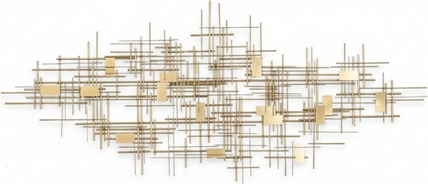 Elegant Stainless Steel Sculpture - Modern Islamic Wall Art Decor – 300cm X 135cm X 6cm – Premium Metal Sculpture For Living Room & Bedroom Display