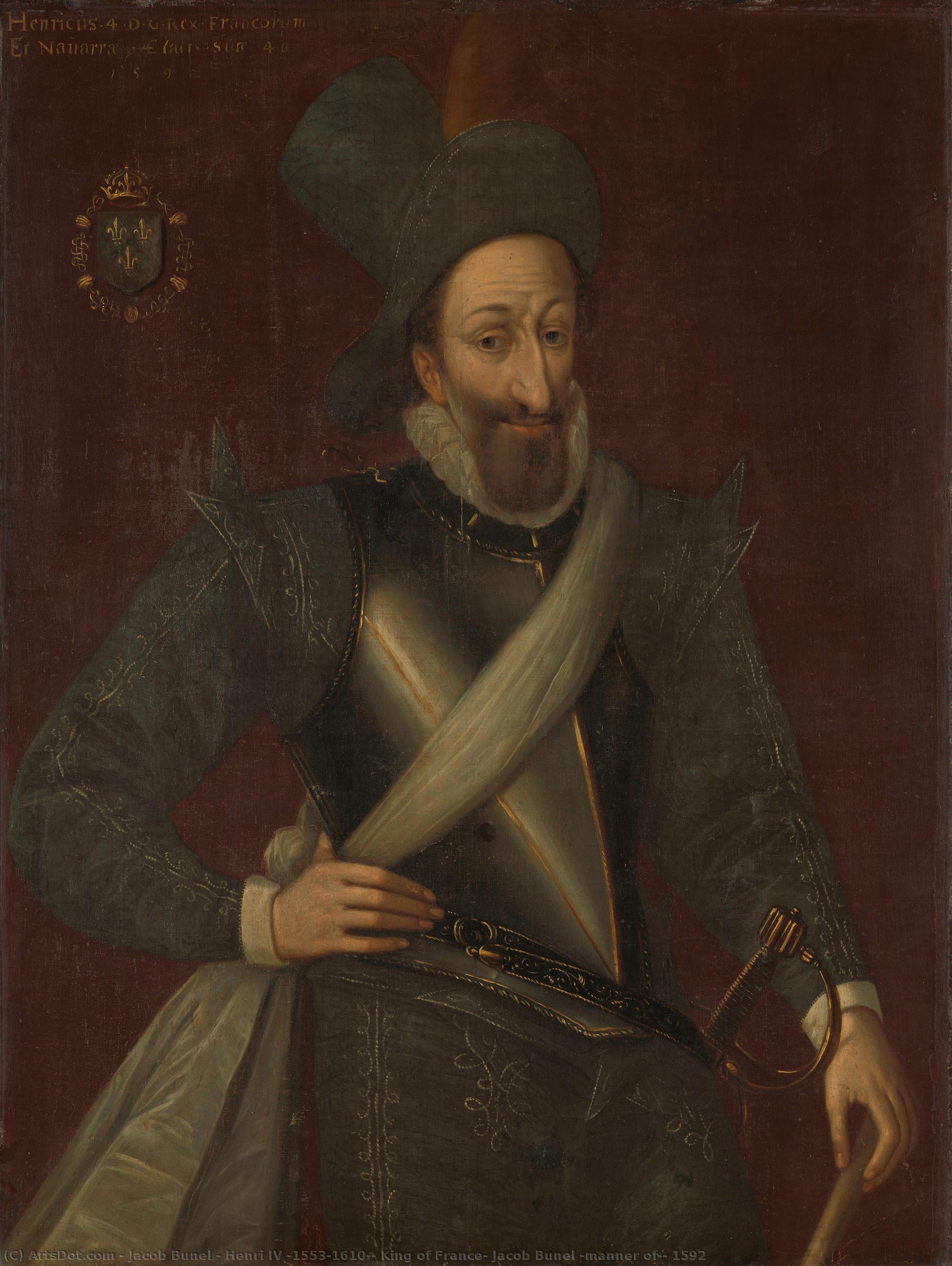 Henri Iv (1553-1610), King Of France, Jacob Bunel (manner Of), 1592 — Jacob Bunel