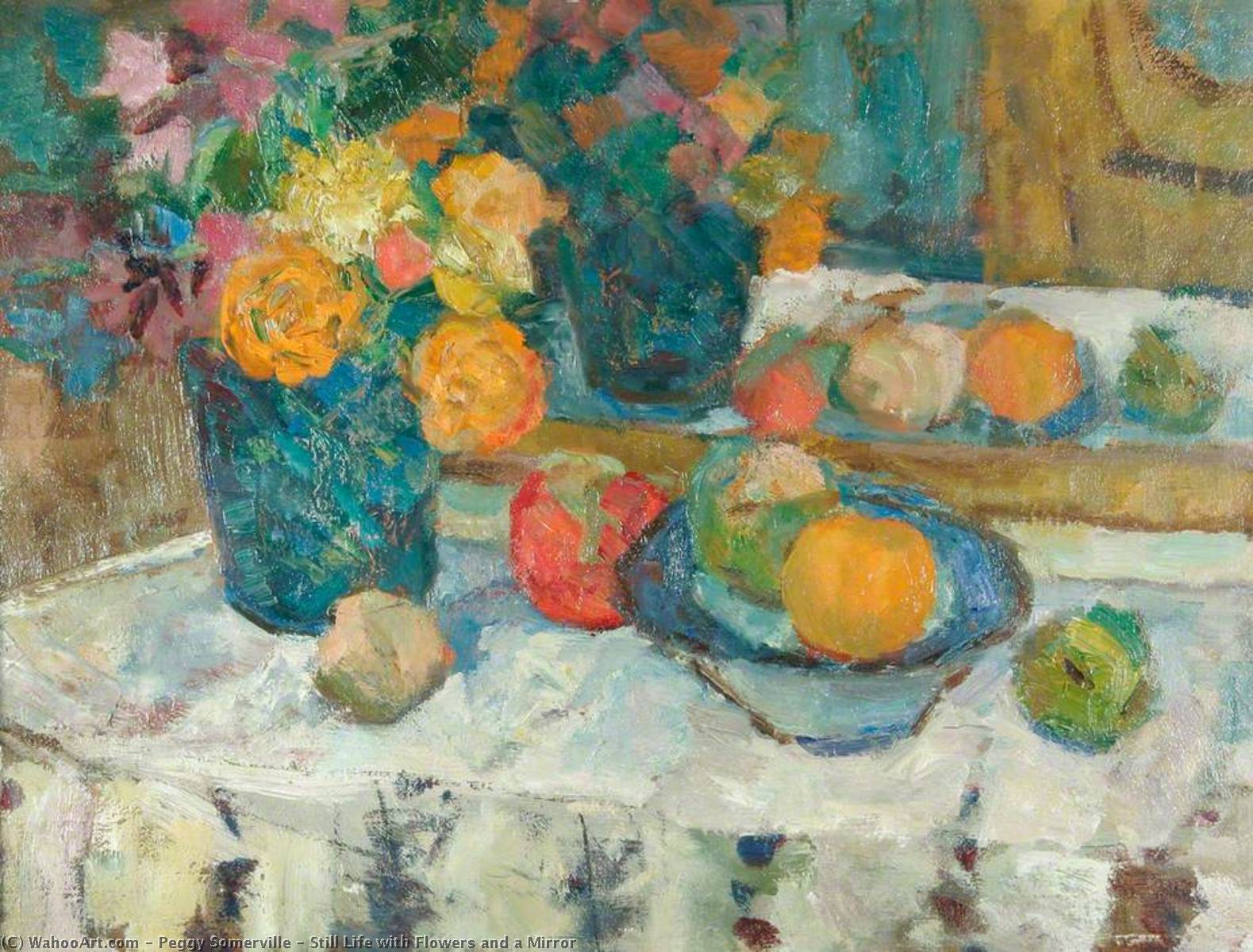 Still Life With Flowers And A Mirror — Peggy Somerville
