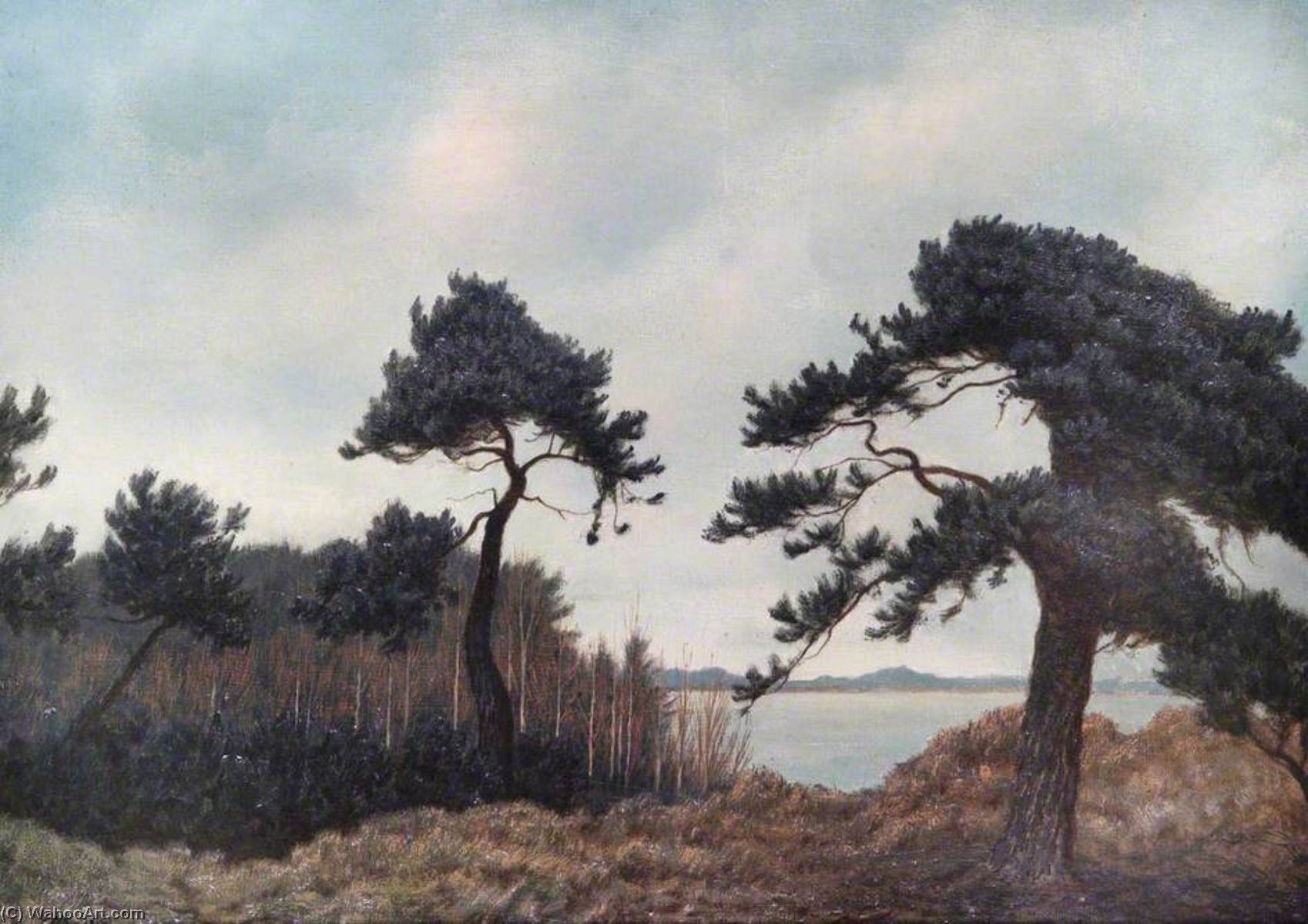 Evening By The Lake — Algernon Cecil Newton