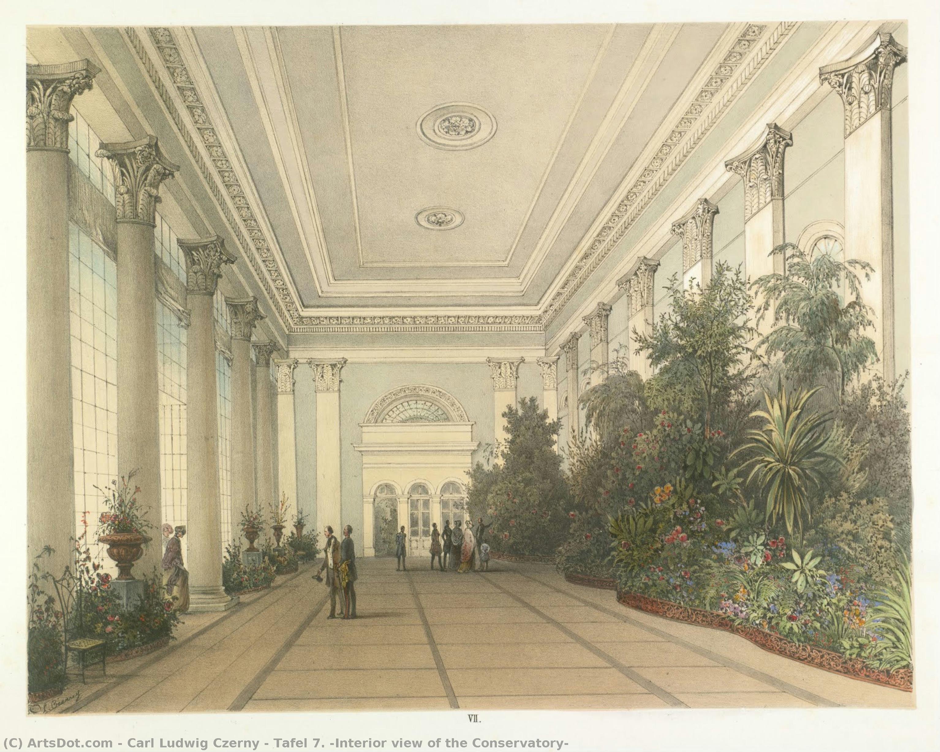 Tafel 7. [interior View Of The Conservatory] — Carl Ludwig Czerny