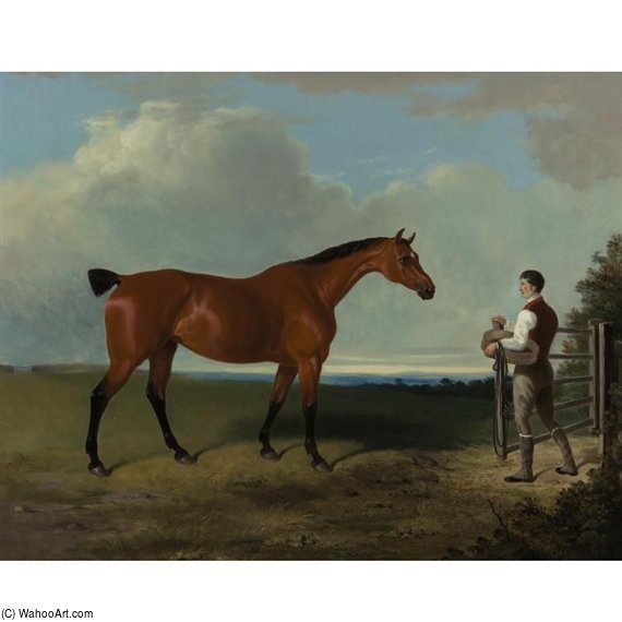 Landscape With Hunter And Groom — William Barraud
