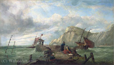 Waiting For The Return Of The Fishing Fleet — John James Wilson