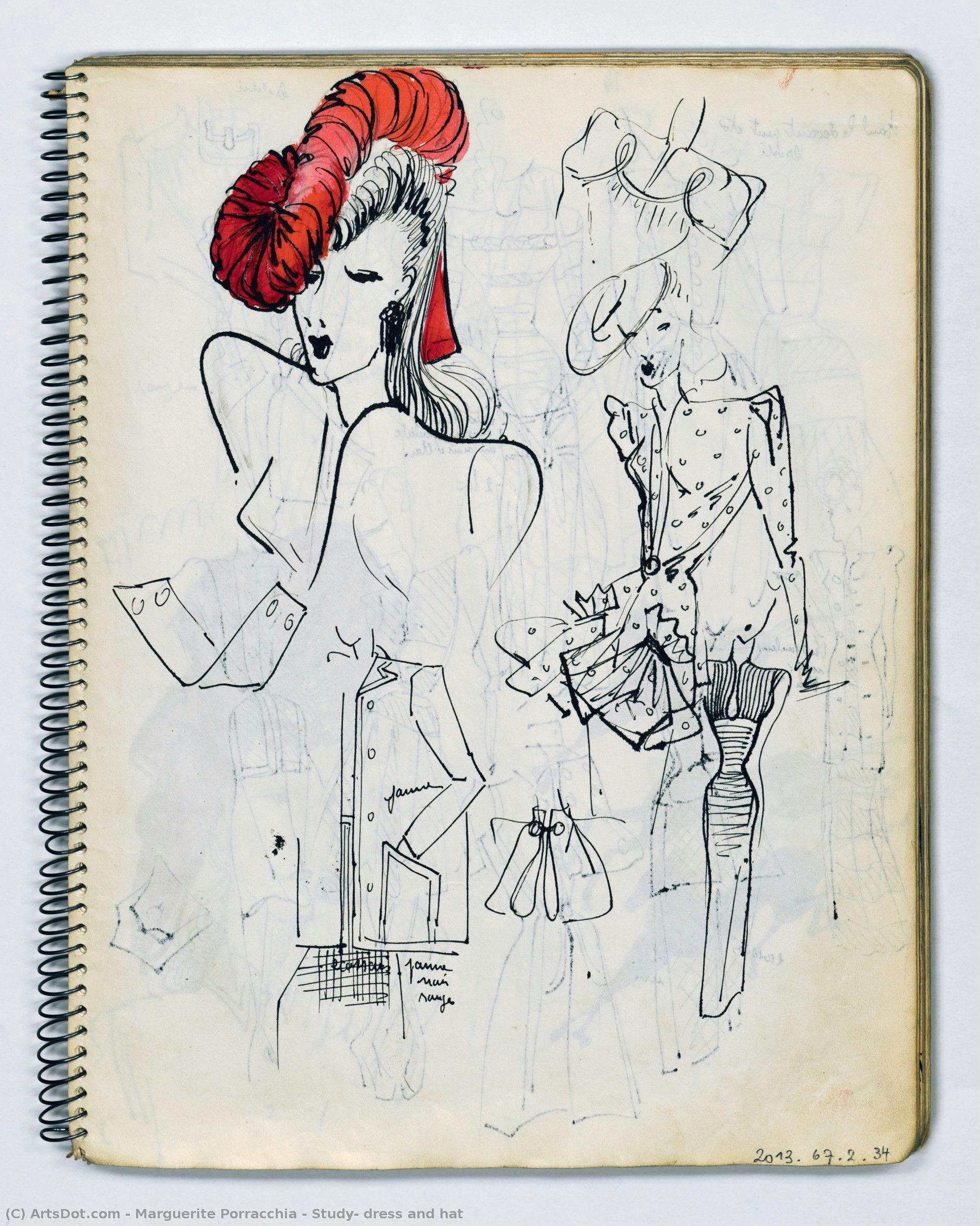 Study: Dress And Hat — Marguerite Porracchia