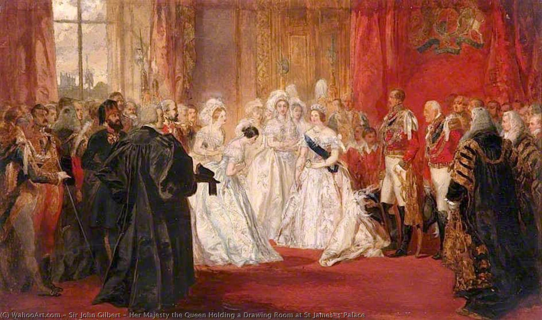 Her Majesty The Queen Holding A Drawing Room At St James's Palace — John Gilbert