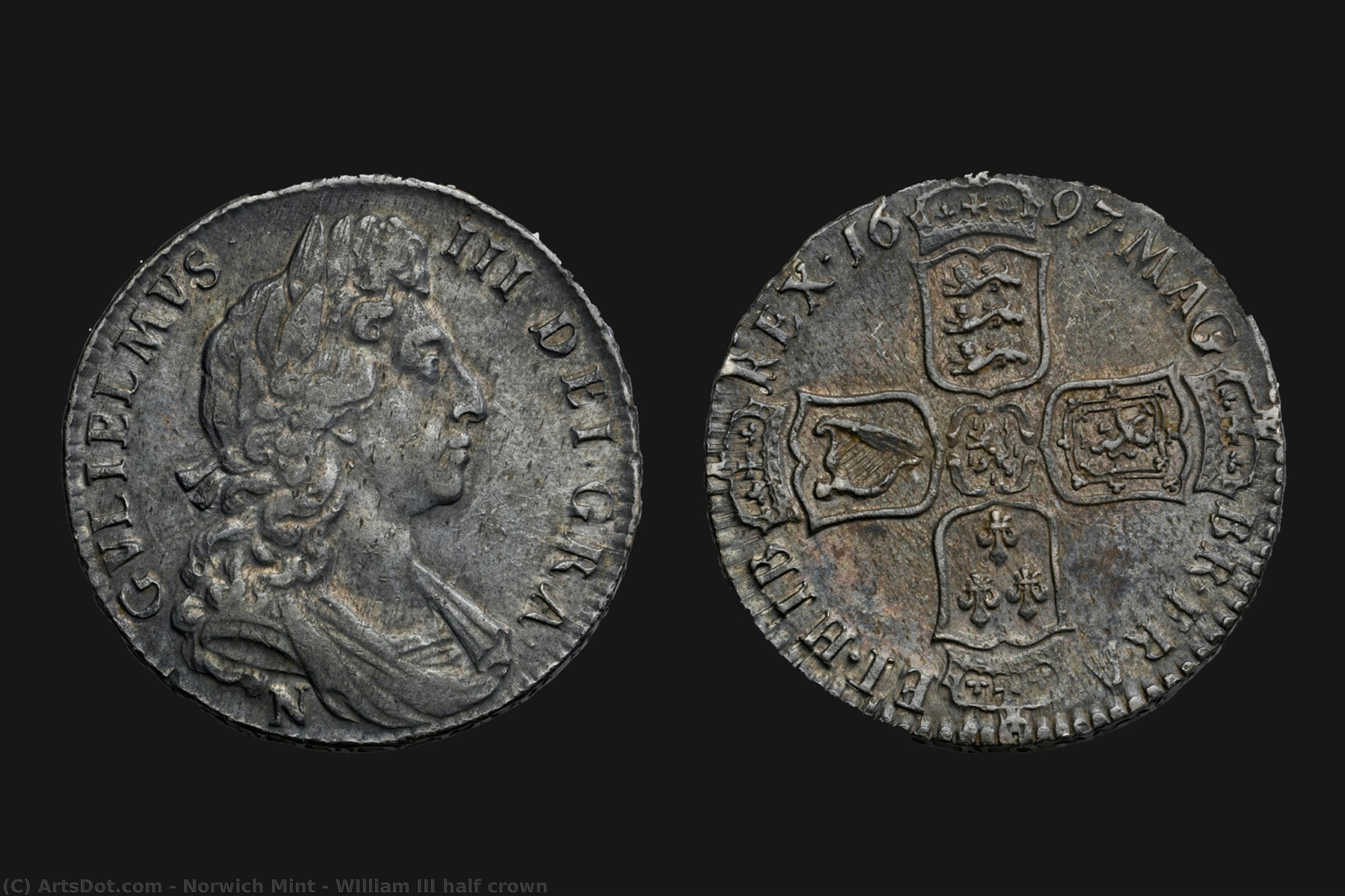 William Iii Half Crown — Norwich Mint
