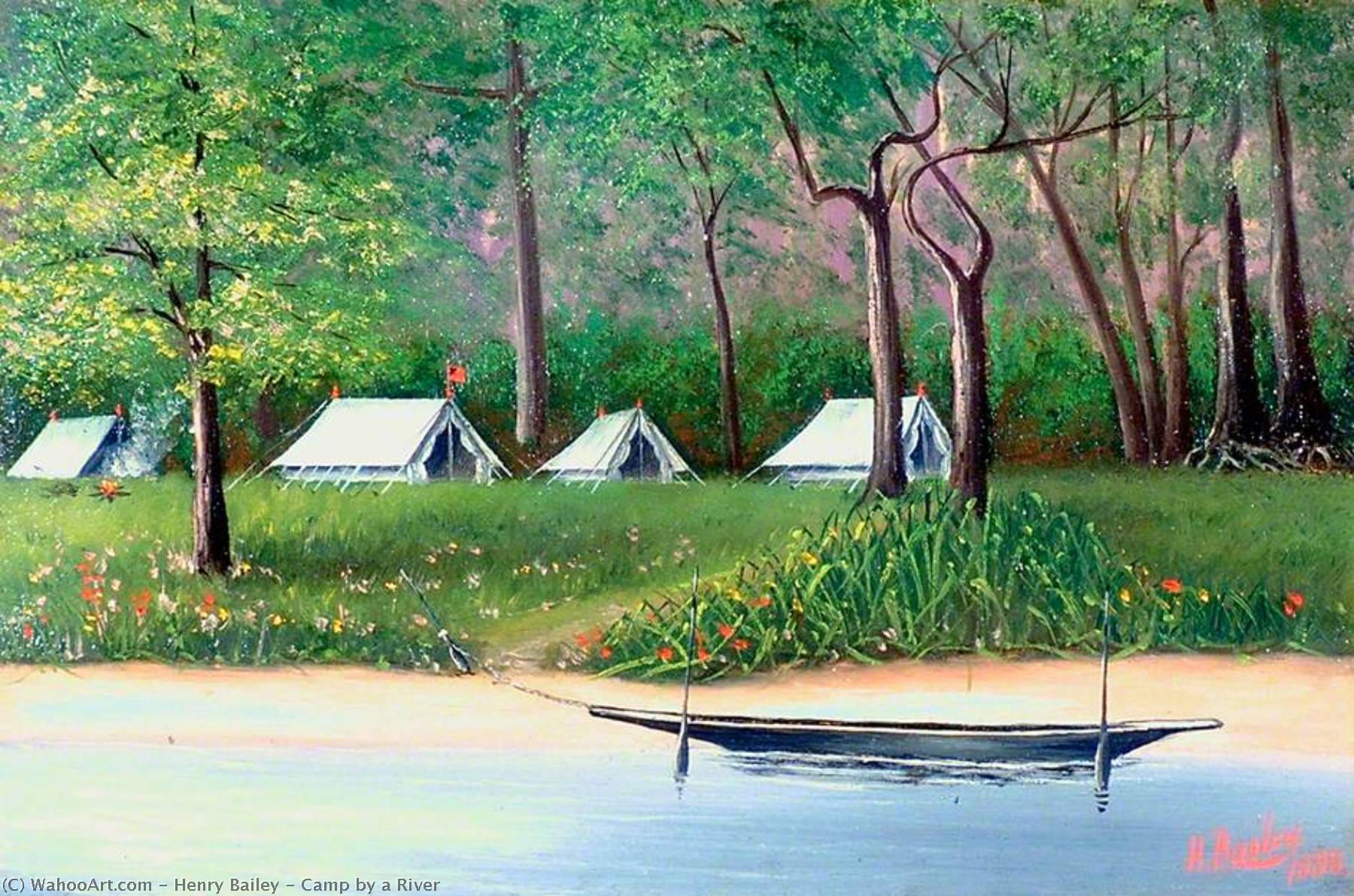 Camp By A River — Henry Bailey