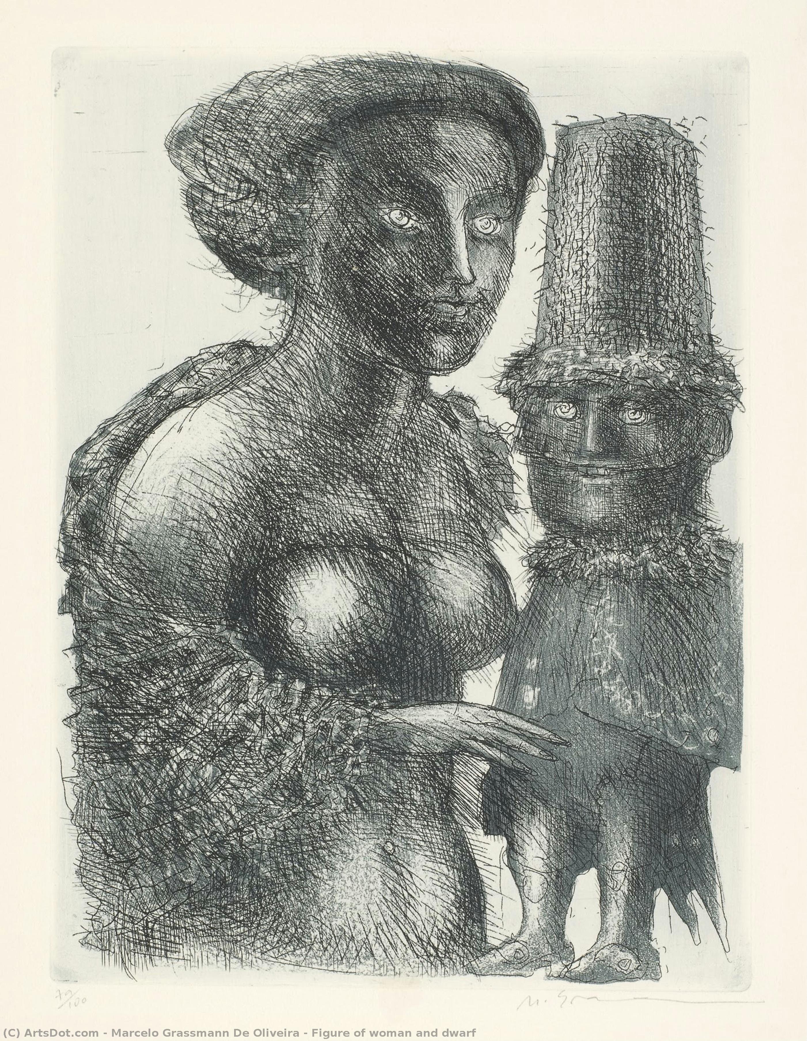 Figure Of Woman And Dwarf — Marcelo Grassmann De Oliveira
