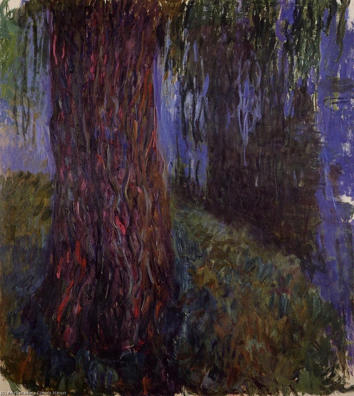 Water-lily Garden With Weeping Willow — Claude Monet