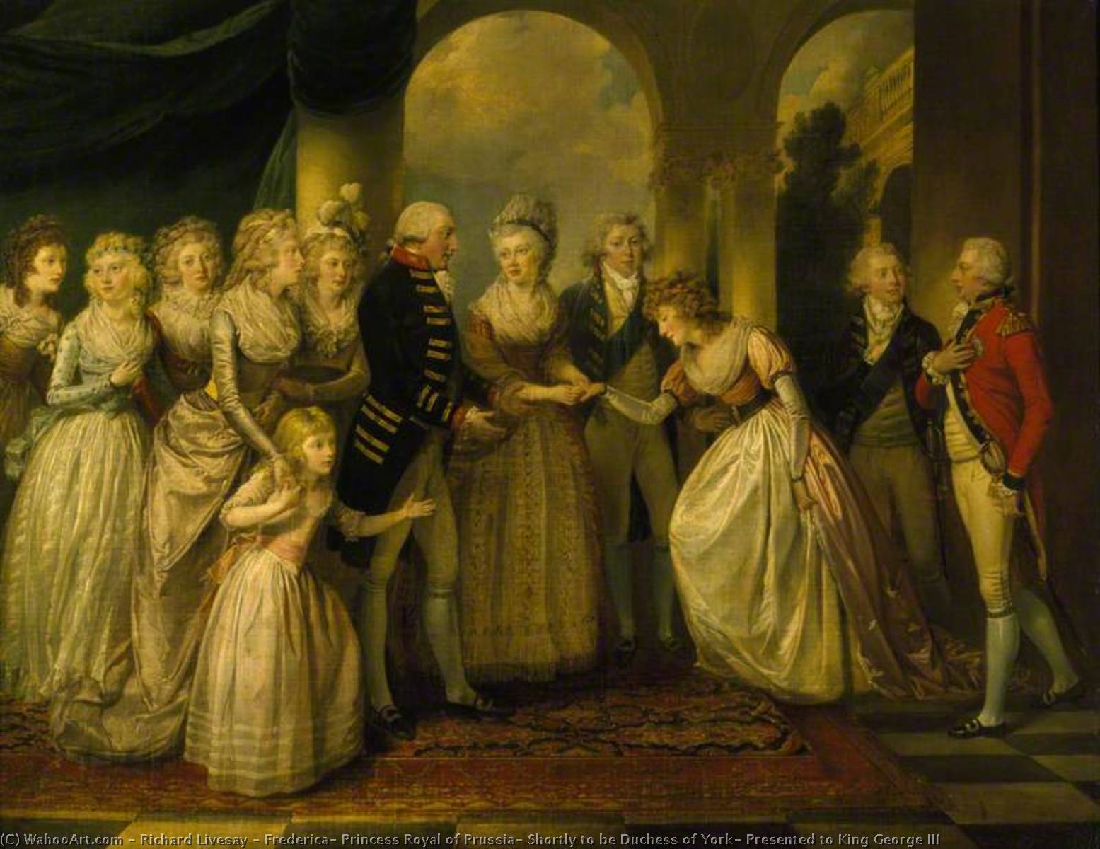 Frederica, Princess Royal Of Prussia, Shortly To Be Duchess Of York, Presented To King George Iii — Richard Livesay