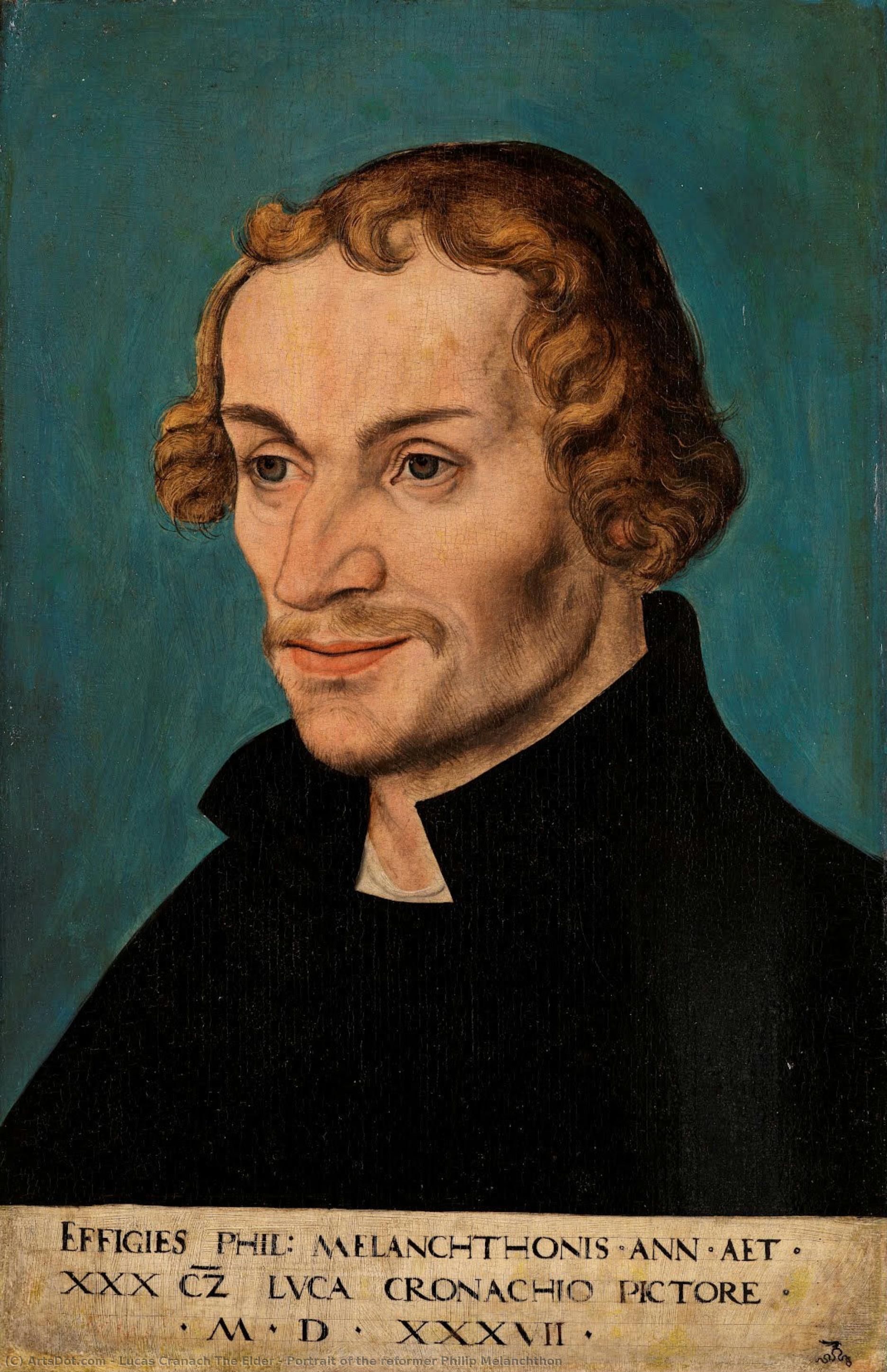 Retrato Del Reformador Felipe Melanchthon — Lucas Cranach El Viejo