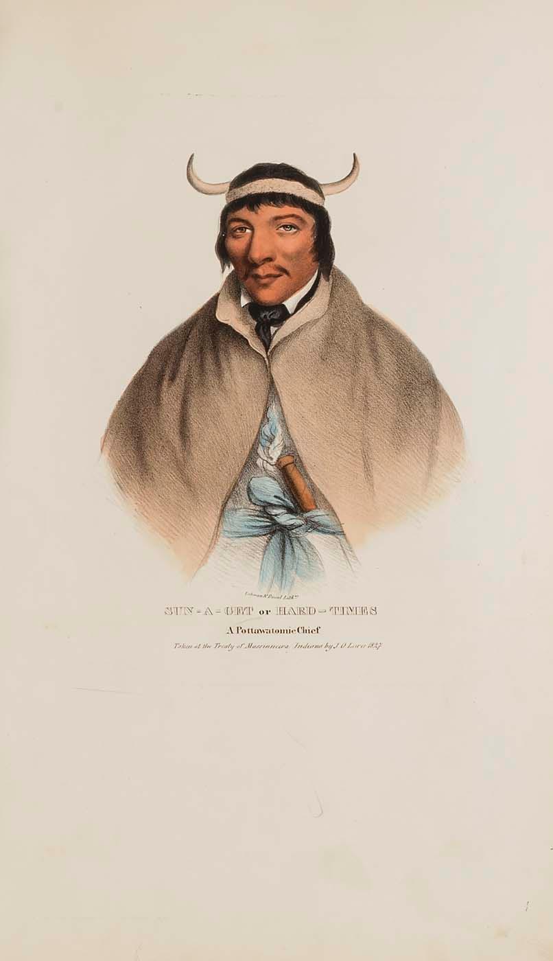 Sun A Get Or Hard Times A Pottawatomie Chief, From The Aboriginal Portfolio — James Otto Lewis