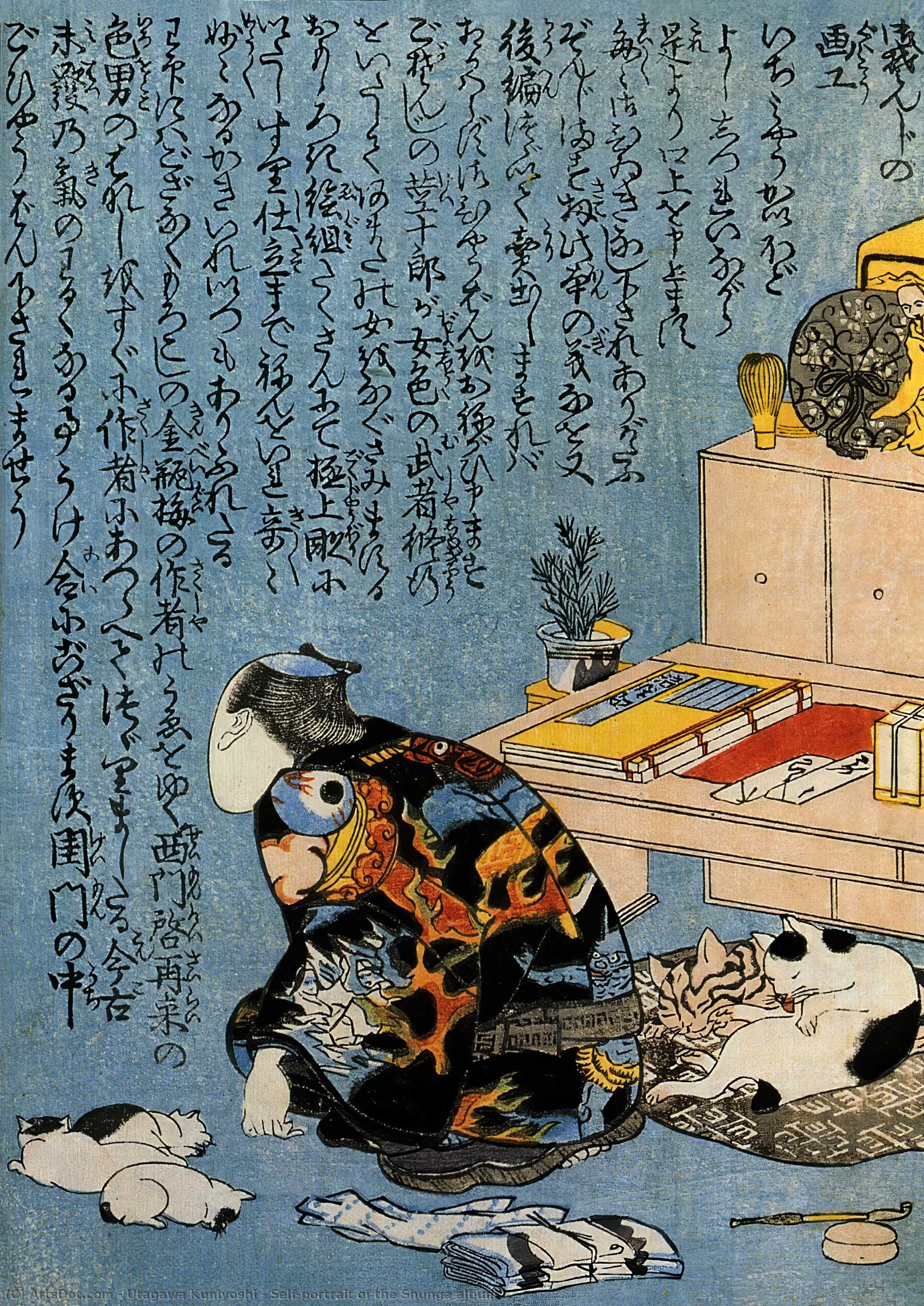 Self-portrait Of The Shunga Album — Utagawa Kuniyoshi