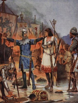 Fitzstephen Burns His Boats — Richard Caton Woodville