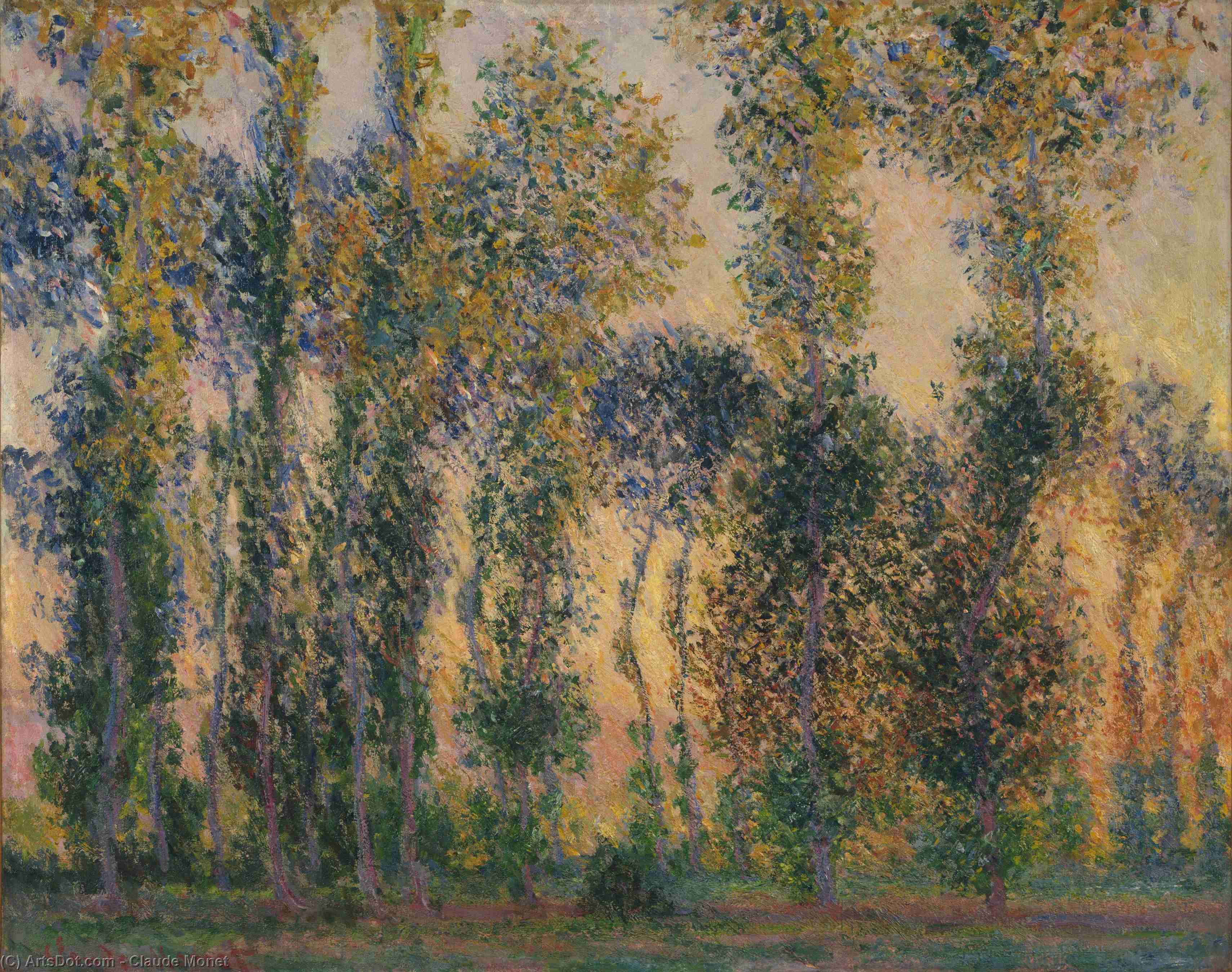 Poplars At Giverny — Claude Monet