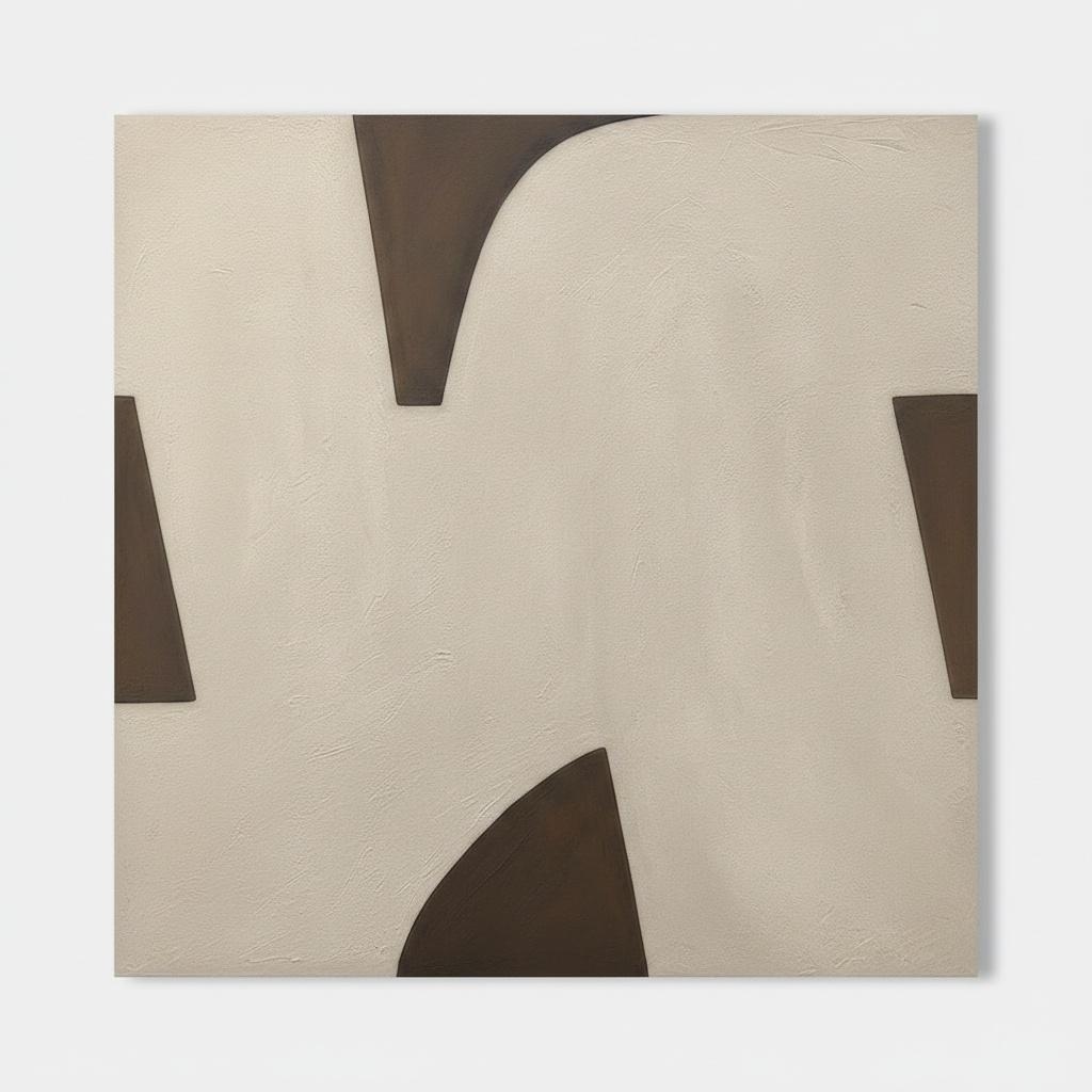 Monolithic Echoes In Umber And Cream: A Meditative Study Of Organic Tension — Laurent Fabre