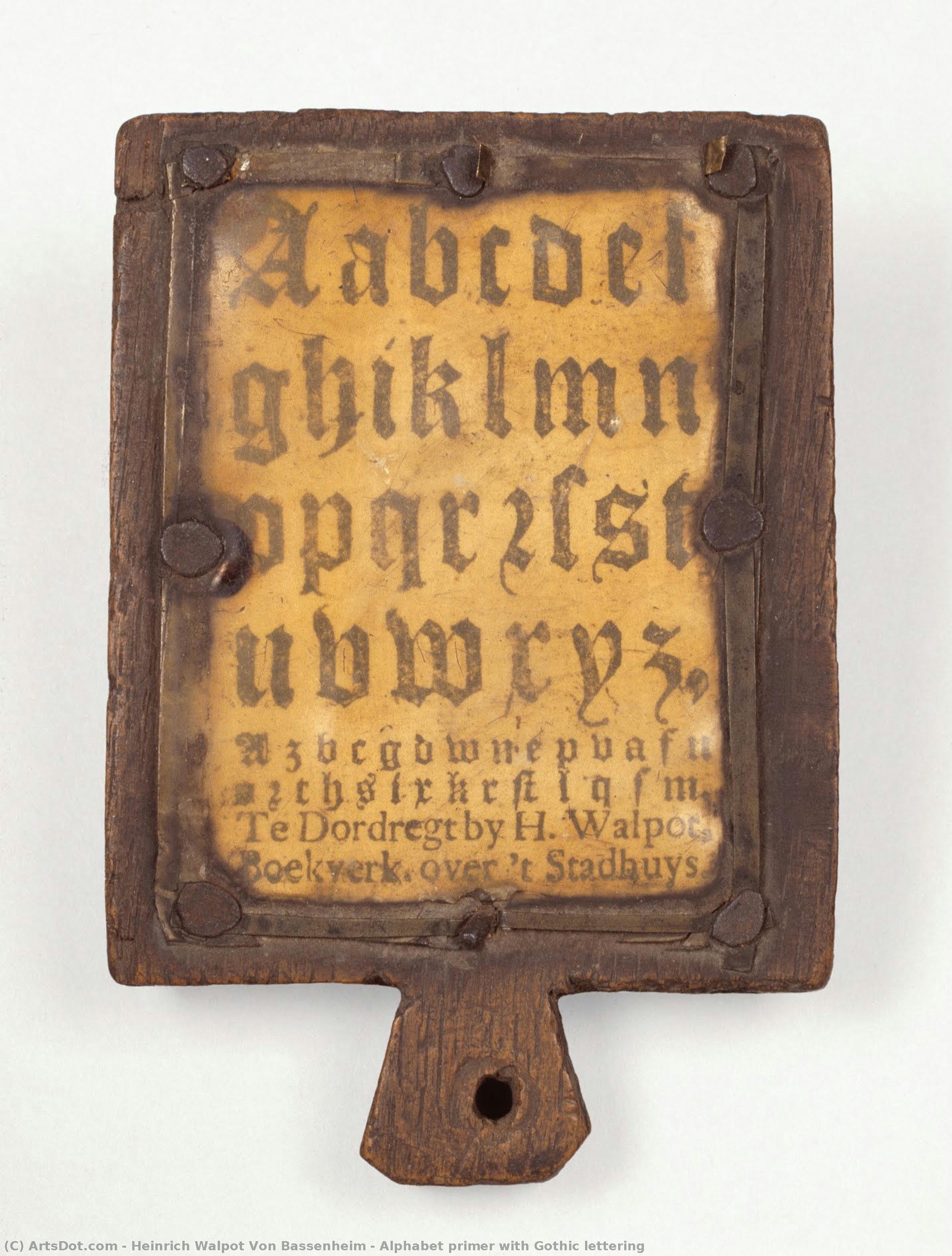 Alphabet Primer With Gothic Lettering — Heinrich Walpot Von Bassenheim