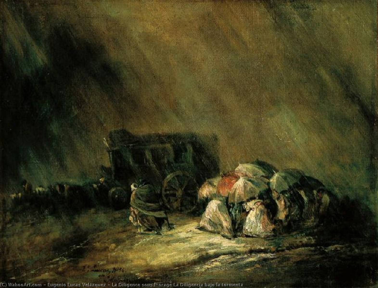 La Diligence Sous L'orage La Diligencia Bajo La Tormenta — Eugenio Lucas Y Padilla (eugenio Lucas Velázquez)