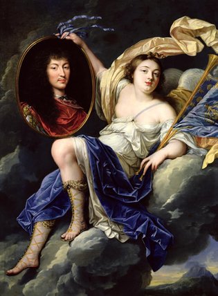 Fame Presenting A Portrait Of Louis Xiv To France — Jean Nocret