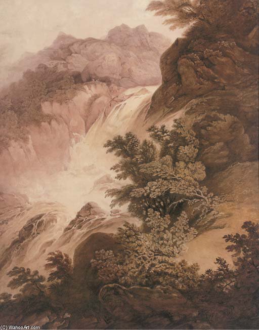 The Waterfall — Francis Nicholson