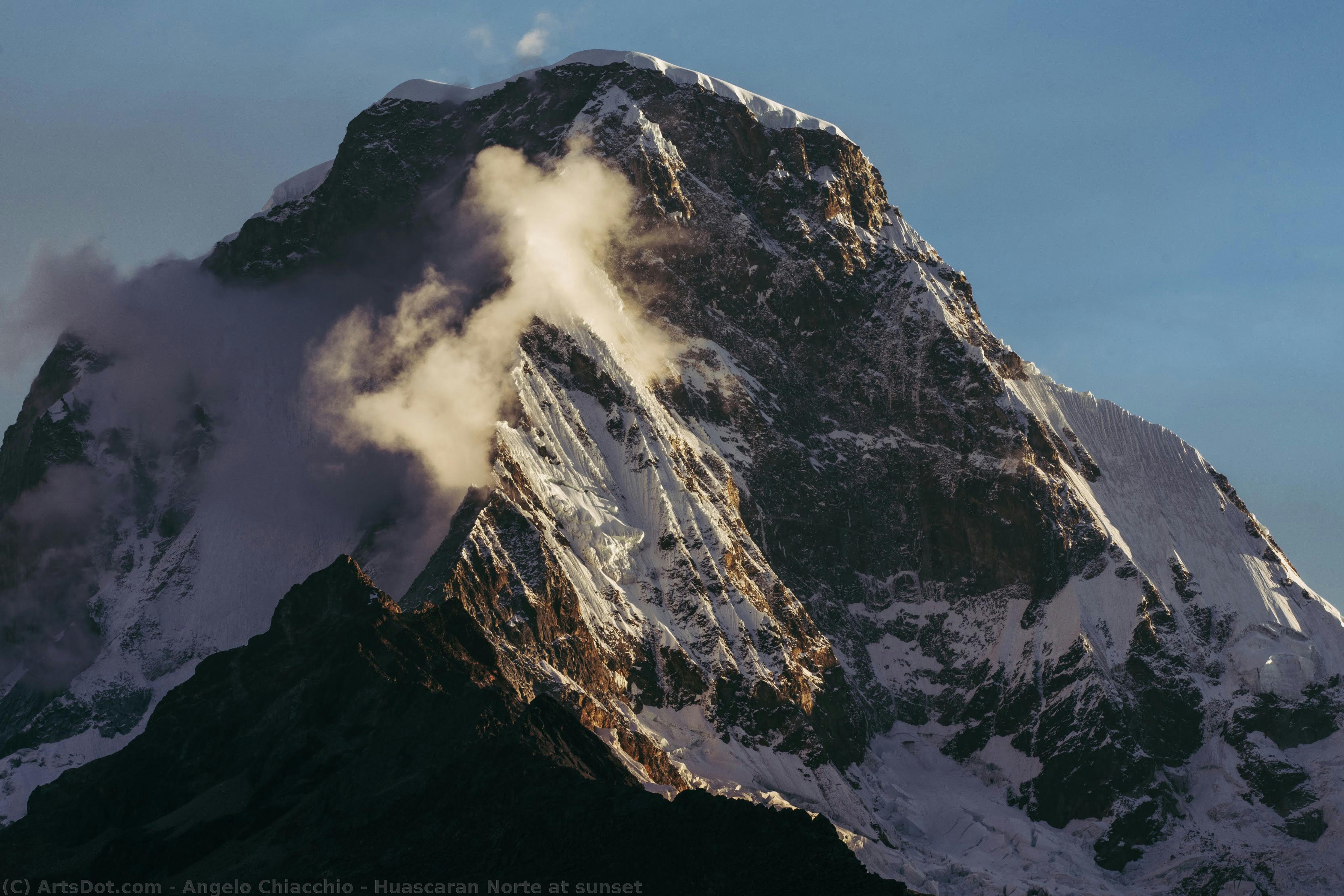 Huascaran Norte At Sunset — Angelo Chiacchio