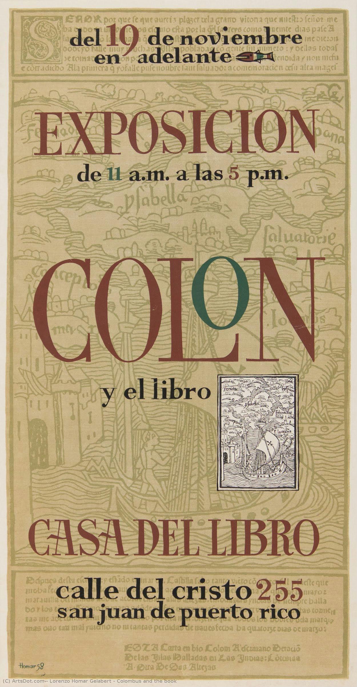Colombus And The Book — Lorenzo Homar