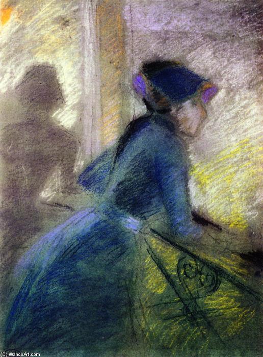 Girl In Blue From The Rear — Federico Zandomeneghi