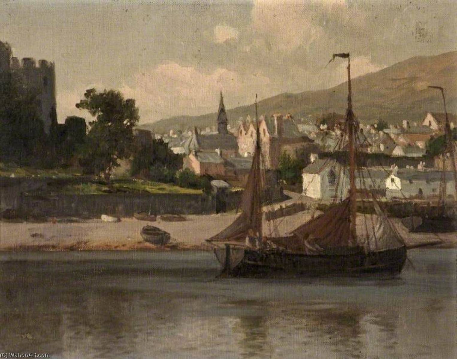 Castle, Haystack And Barge — Laurits Bernhard Holst
