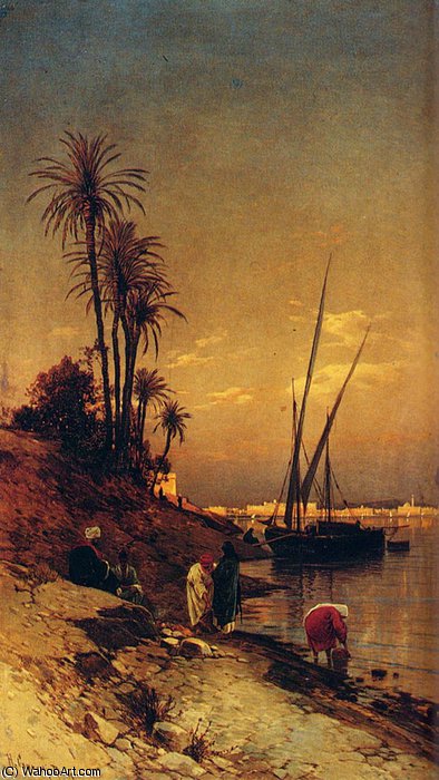 At The Waters Edge — Hermann David Salomon Corrodi