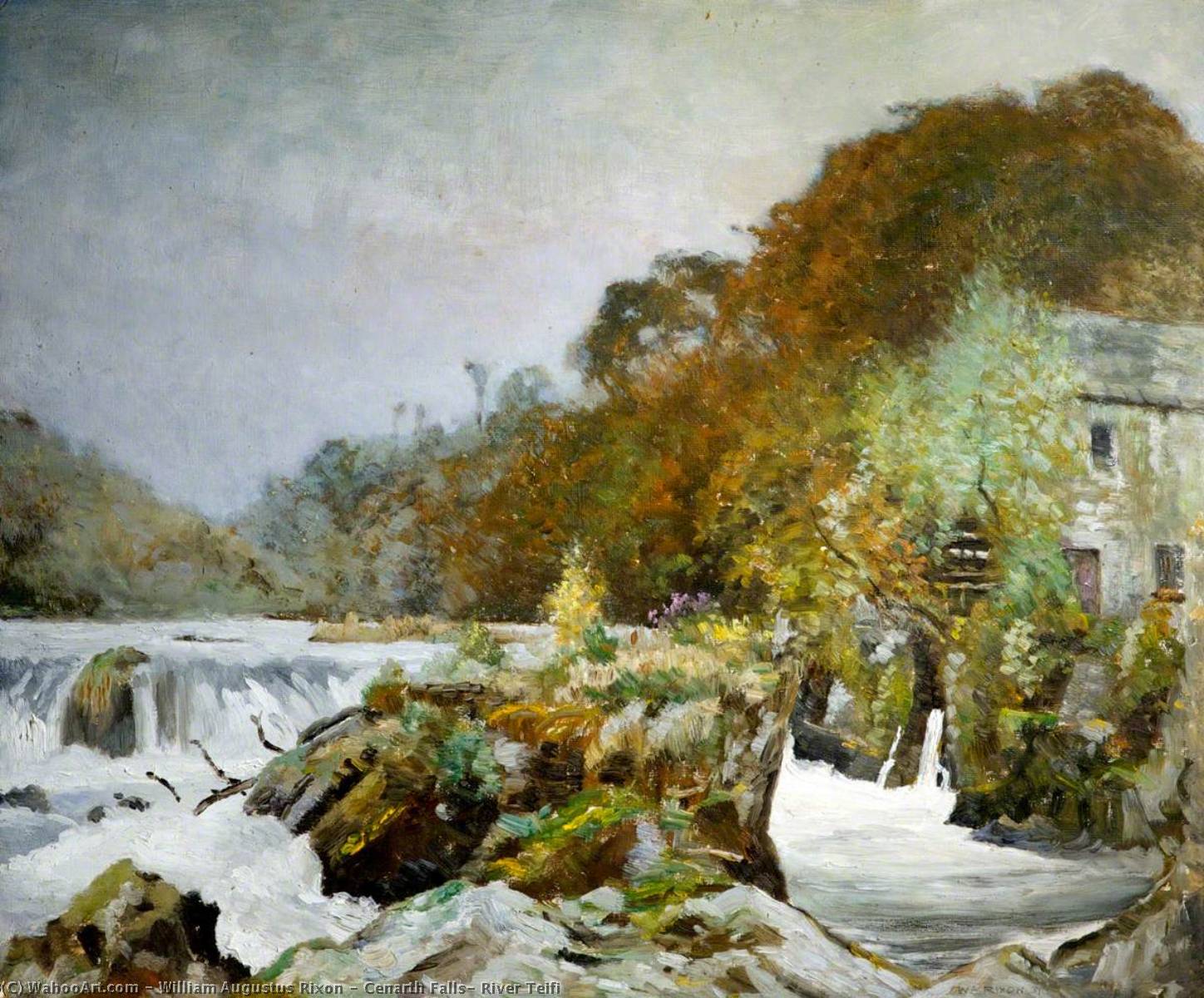 Cenarth Falls, River Teifi — Уильям Августус Риксон