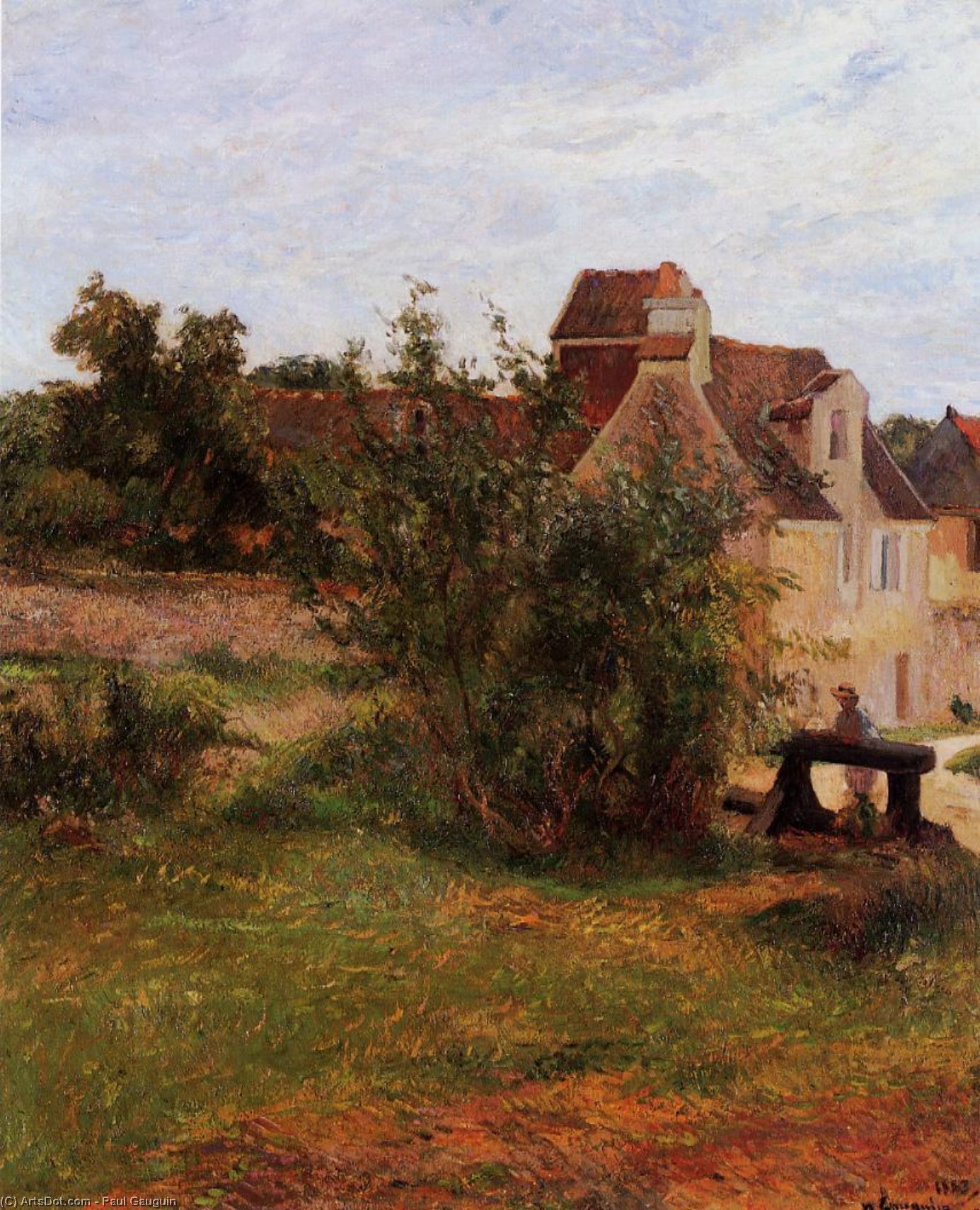 Osny, The Gate, Busagny Farm (also Known As Busagny Farm, Osny) — Eugène Henri Paul Gauguin