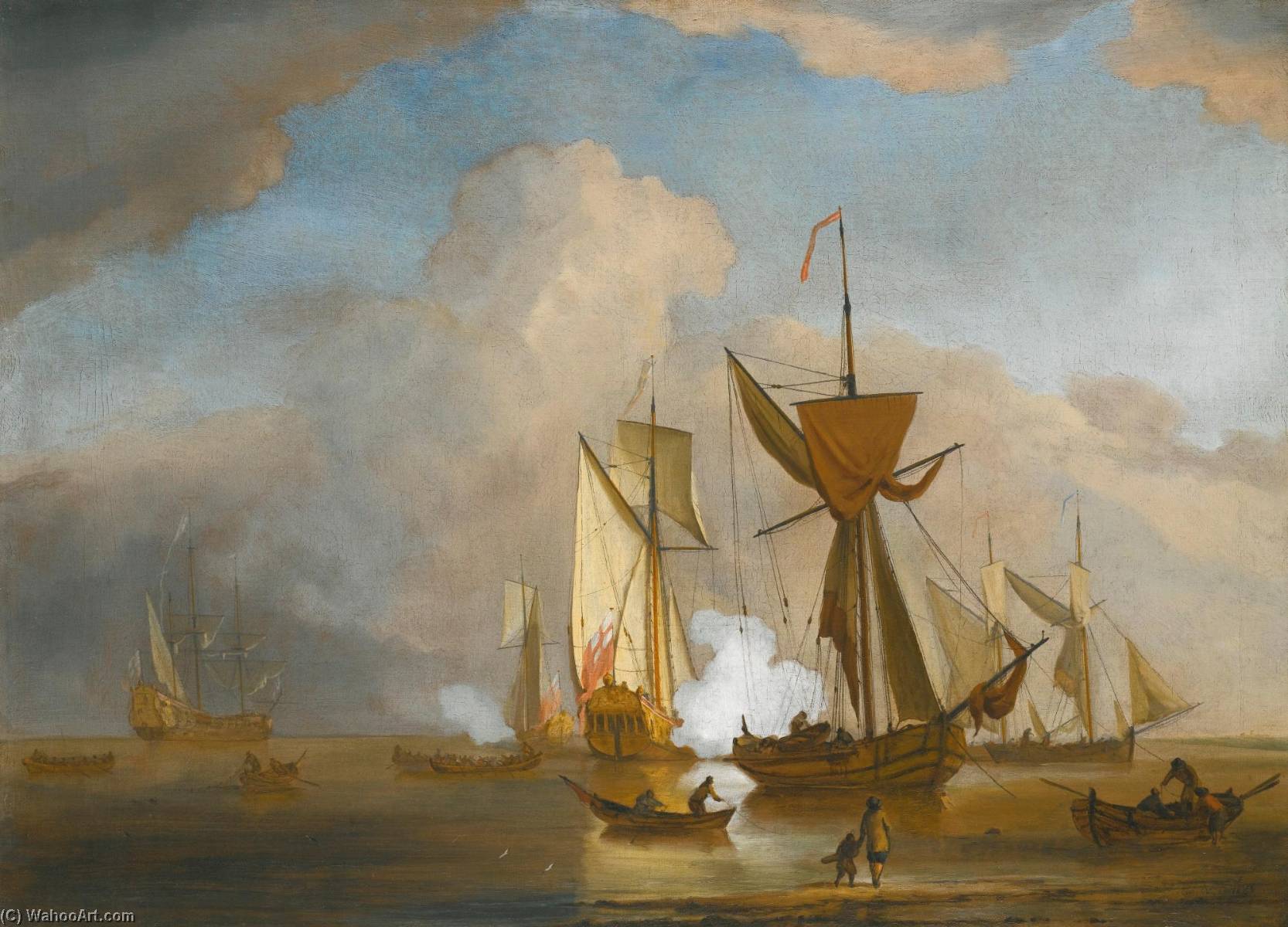 The Morning Gun — Willem Van De Velde The Younger