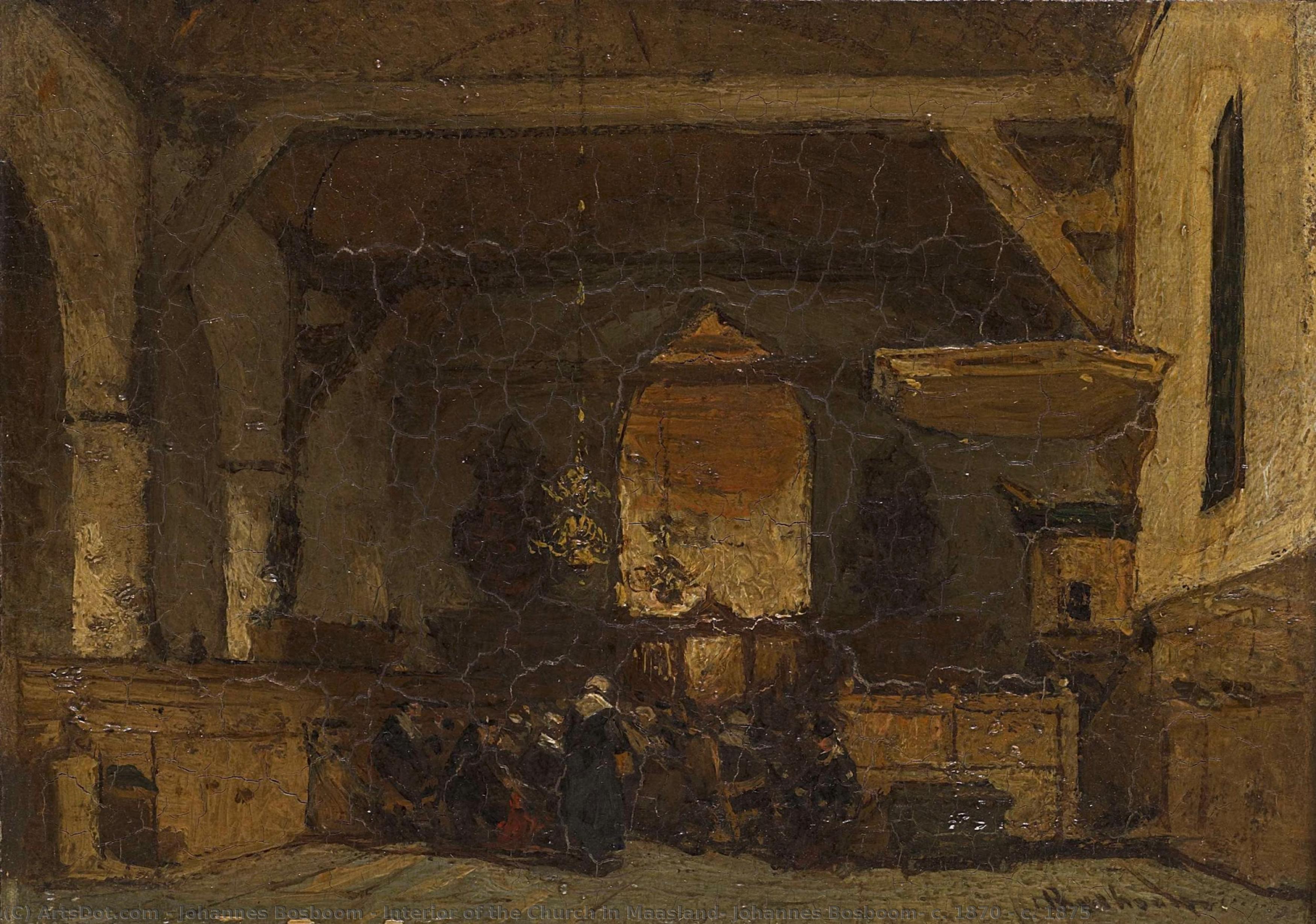 Interior Of The Church In Maasland, Johannes Bosboom, C. 1870 - C. 1875 — Johannes Bosboom
