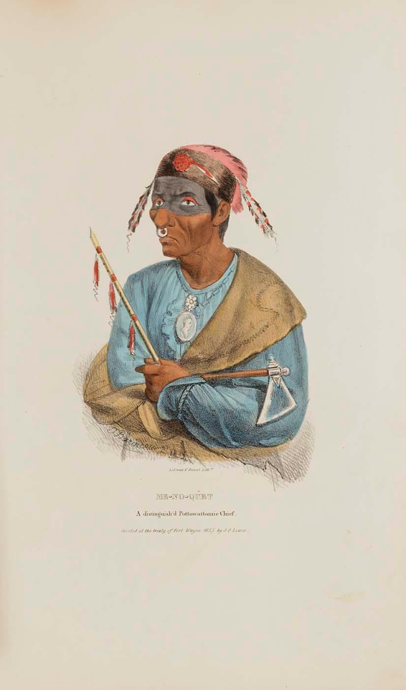 Me No Quet A Distinguished Pottowattomie Chief, From The Aboriginal Portfolio — James Otto Lewis