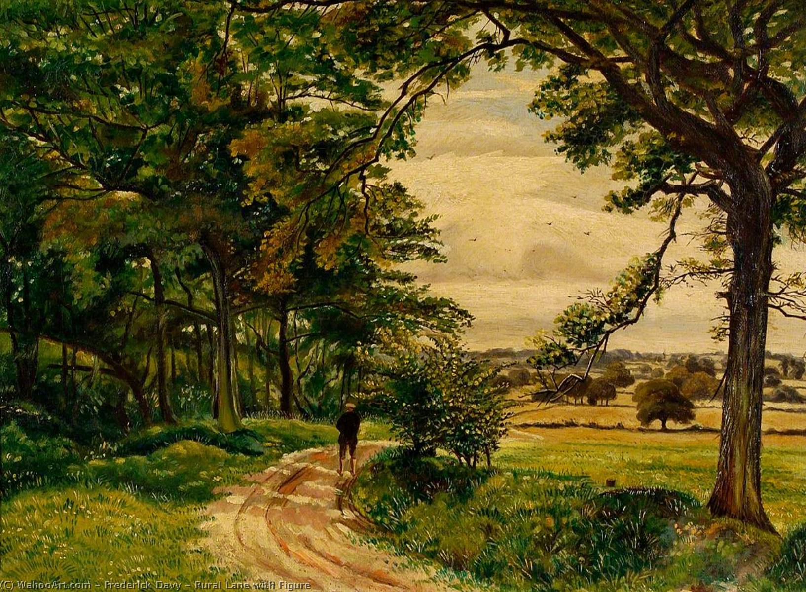 Rural Lane With Figure — Frederick Davy