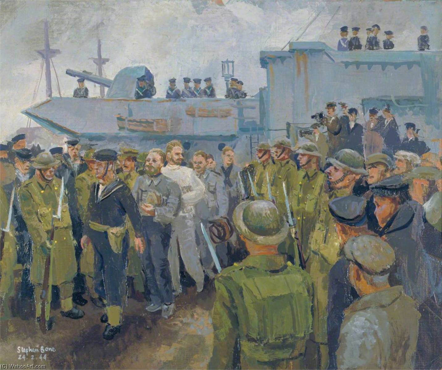 U Boat Prisoners Landing From Hms 'starling', 24 February 1944 — Stephen Bone