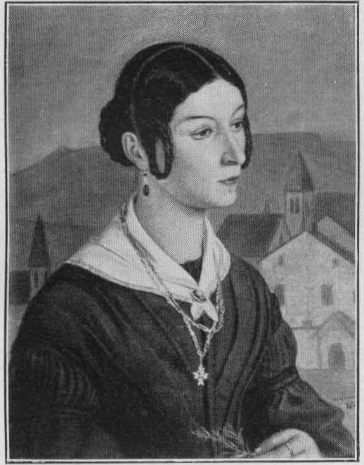 Half-length Portrait Of A Young Girl In Front Of A Landscape — Friedrich Wasmann