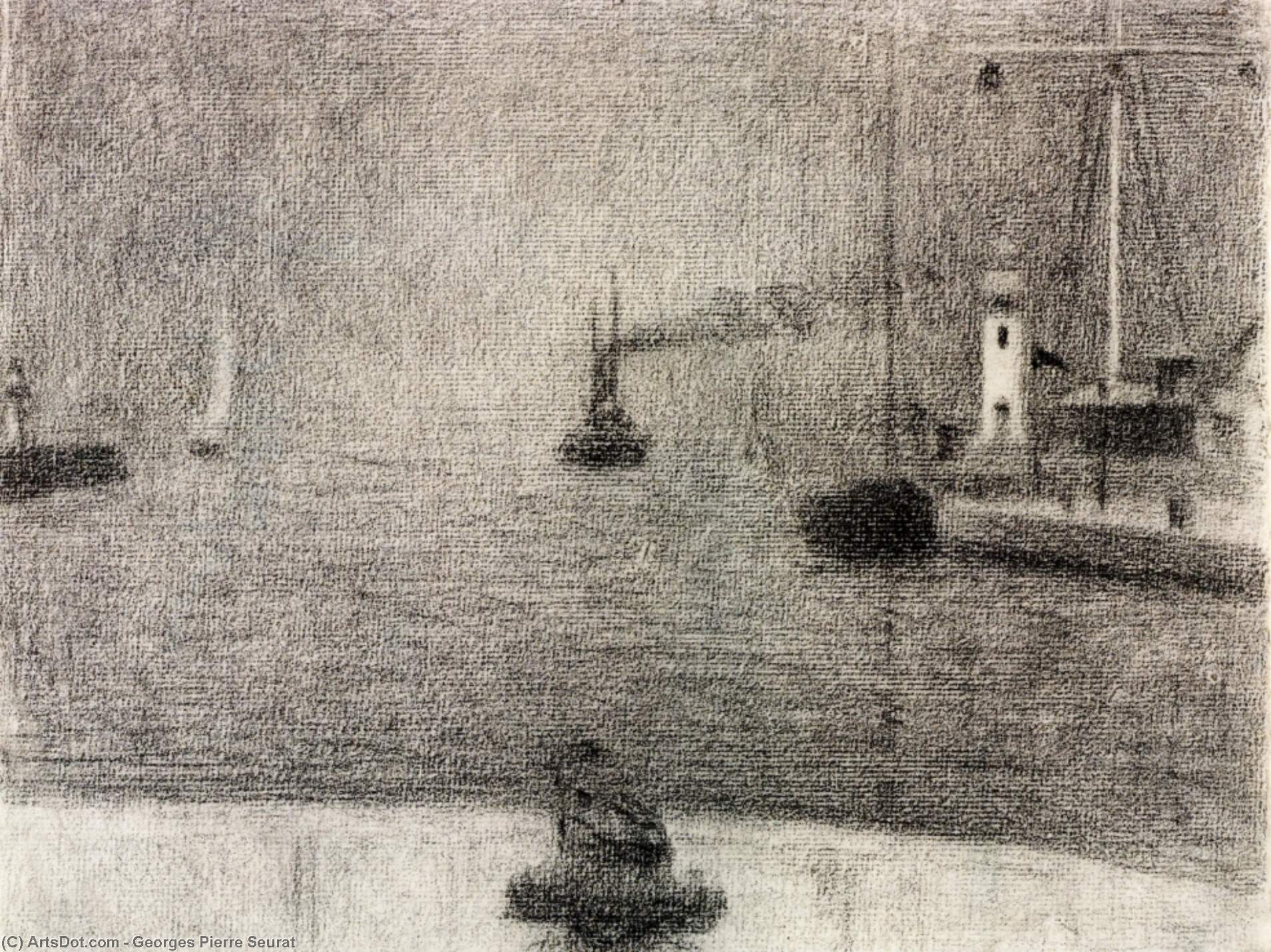 El Puerto De Honfleur — Georges Pierre Seurat