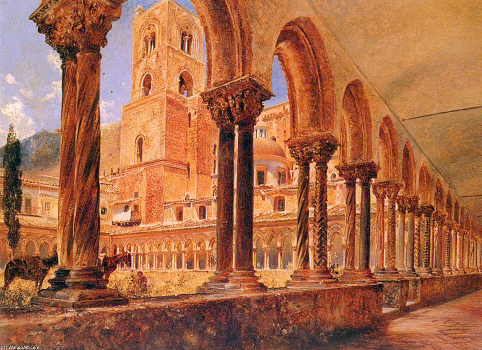 A View Of Monreale, Above Palermo — Rudolf Fon Alt