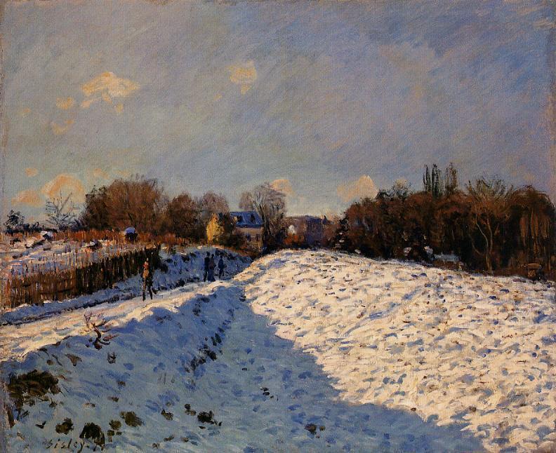 The Effect Of Snow At Argenteuil — Alfred Sisley