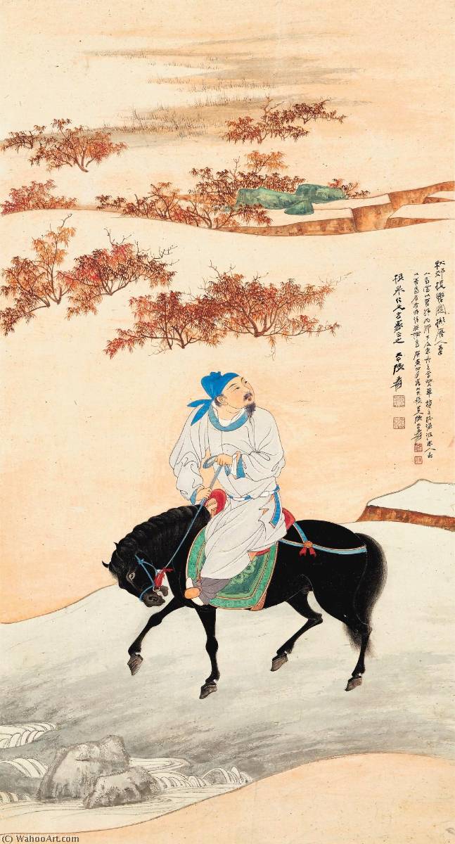 Riding In The Autumn Countryside — Zhang Daqian