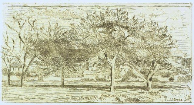 Landscape At Pontoise (apple Trees) — Camille Pissarro