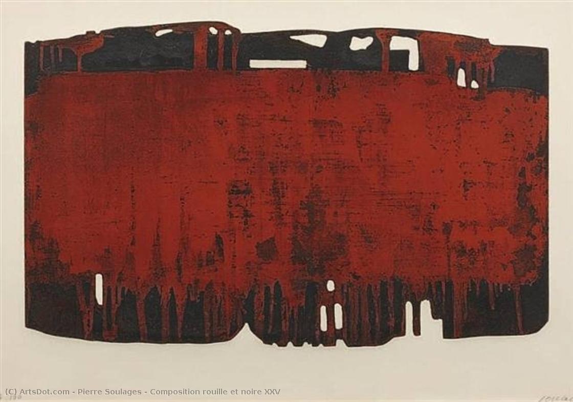 Composition Rouille Et Noire Xxv — Pierre Soulages