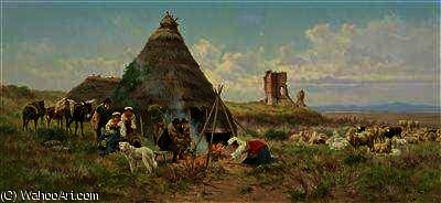 Shepherds Resting In The Roman Campagna — Pietro Barucci
