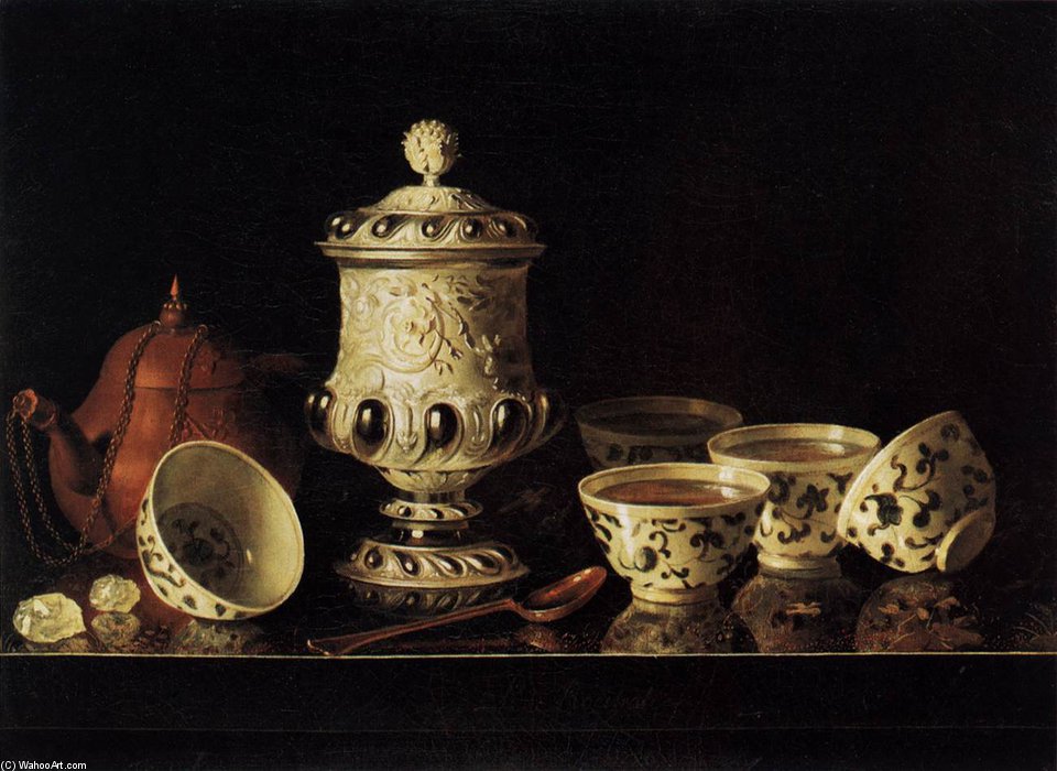Still-life With Chinese Teabowls — Pieter Gerritsz Van Roestraten