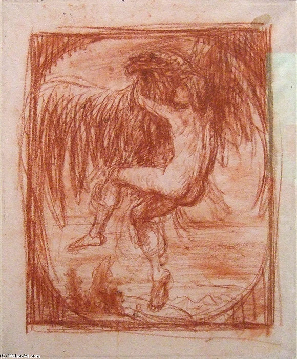 Studie Zum Gemälde Entführung Des Ganymed Von Hans Von Marées — Hans Von Marées
