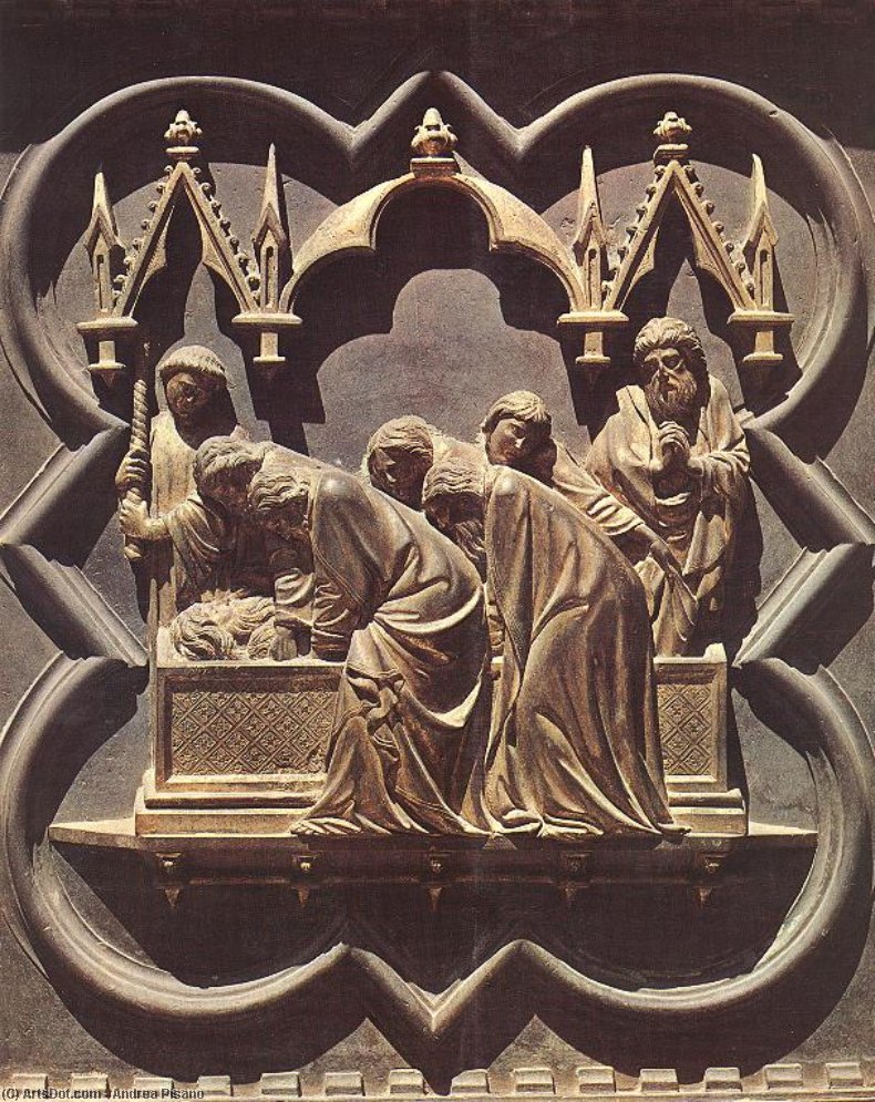 Entombment Of The Baptist (panel Of The South Doors) — Andrea Pisano