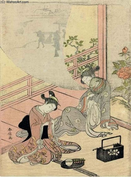 Dreaming Beauty And Attendant — Suzuki Harunobu