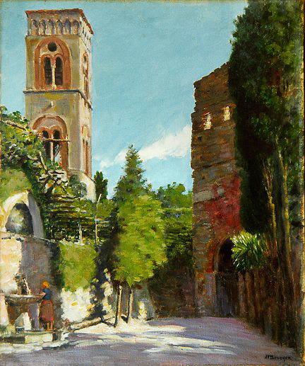 L'entrée Du Palazzo Rufolo À Ravello (titre Inscrit) — Joseph-félix Bouchor